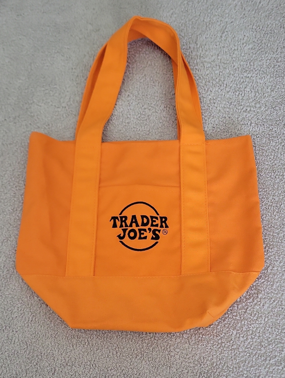 Trader Joes Orange Canvas Tote - Halloween Collection
